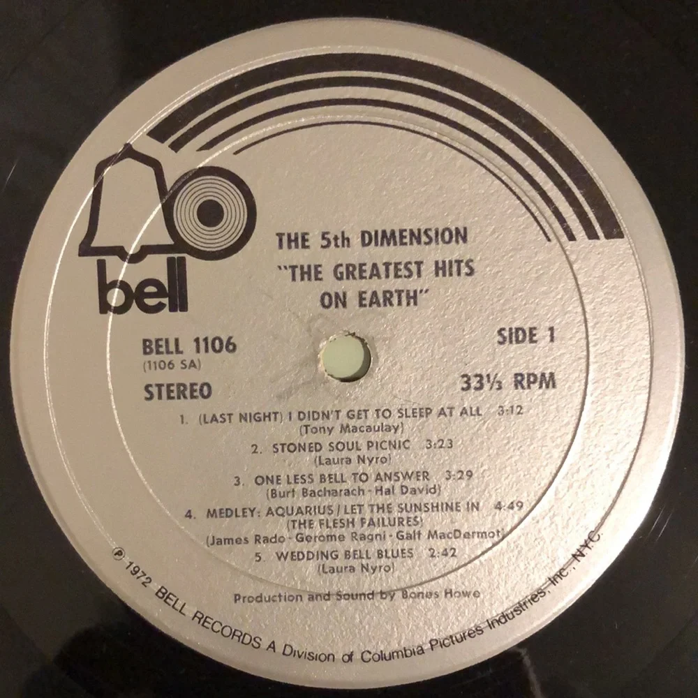 The 5th Dimension Greatest Hits On Earth Vinyl Lp '72 - Picture 2 of 7